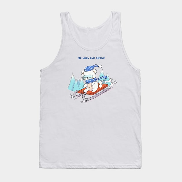 Go with the snow Tank Top by white flame art
